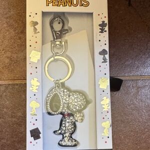 Peanuts Snoopy Bag Charm with Crystals